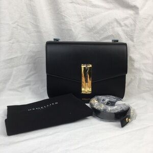 DeMellier Elegant Black Crossbody Bag with Gold Detail